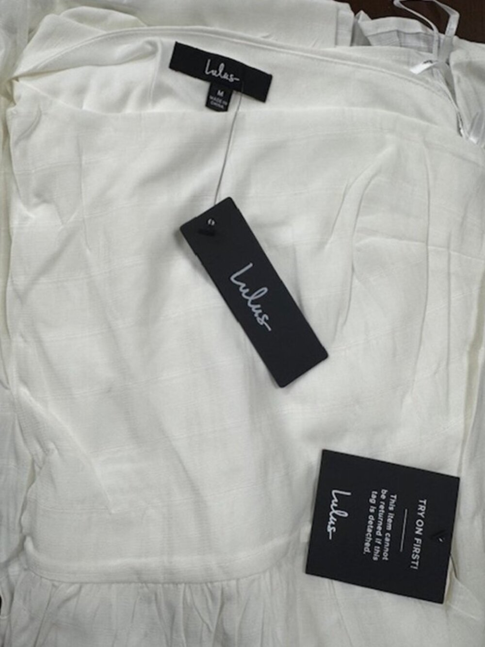 Lulus Adorable Sight White One-Shoulder Tiered Mini Dress NWT - Picture 5 of 8